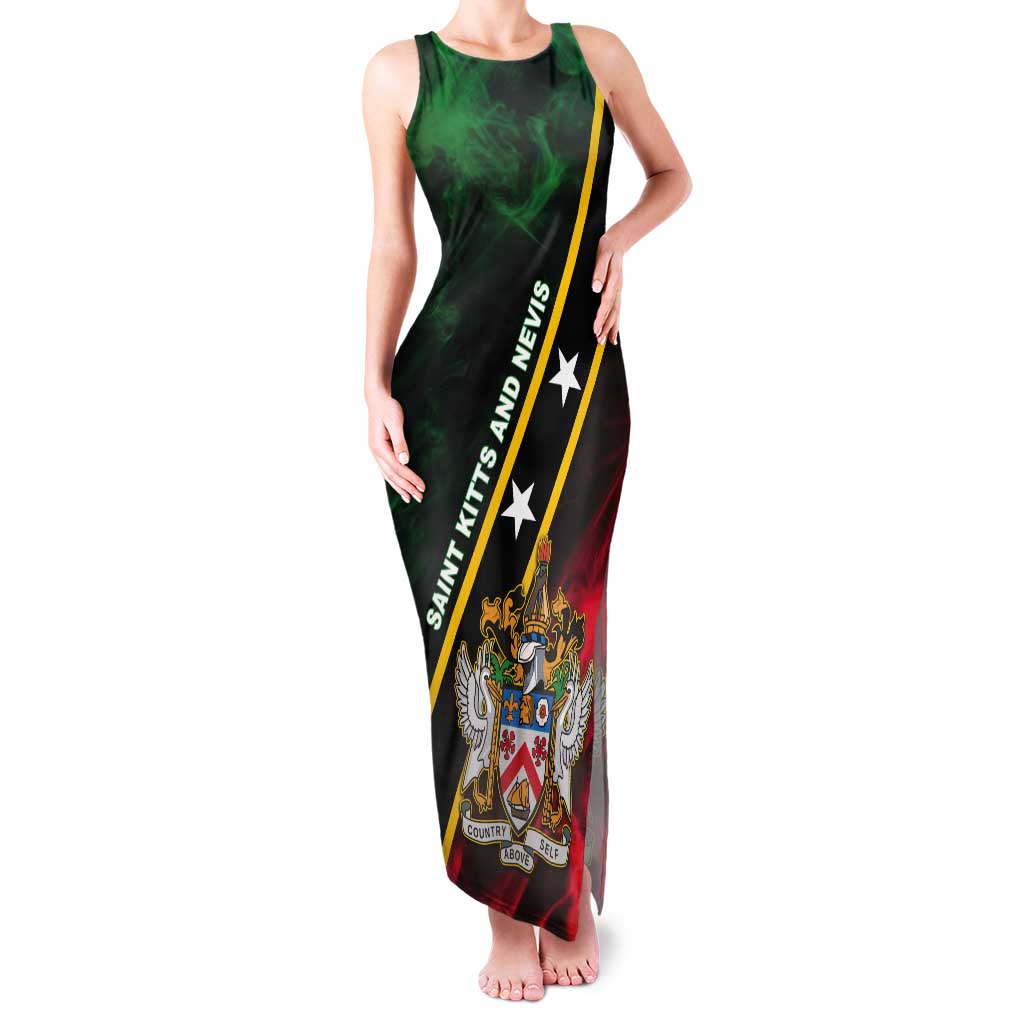 Personalized Saint Kitts and Nevis Tank Maxi Dress Flag Style With Stars