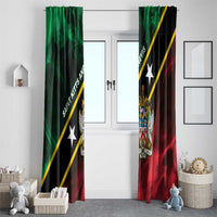 Saint Kitts and Nevis Window Curtain Flag Style With Stars