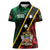 Personalized Saint Kitts and Nevis Women Polo Shirt Flag Style With Stars