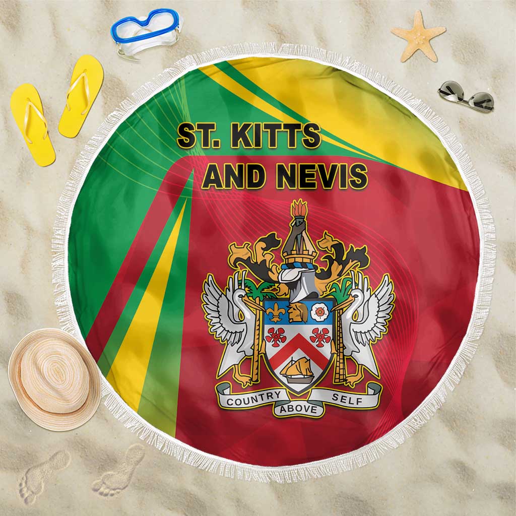 Saint Kitts and Nevis Beach Blanket Coat Of Arms Sporty Style