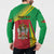 Personalized Saint Kitts and Nevis Button Sweatshirt Coat Of Arms Sporty Style