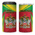 Personalized Saint Kitts and Nevis 4 in 1 Can Cooler Tumbler Coat Of Arms Sporty Style