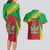 Personalized Saint Kitts and Nevis Couples Matching Long Sleeve Bodycon Dress and Hawaiian Shirt Coat Of Arms Sporty Style