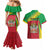 Personalized Saint Kitts and Nevis Couples Matching Mermaid Dress and Hawaiian Shirt Coat Of Arms Sporty Style