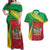 Personalized Saint Kitts and Nevis Couples Matching Off Shoulder Maxi Dress and Hawaiian Shirt Coat Of Arms Sporty Style