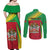 Personalized Saint Kitts and Nevis Couples Matching Off Shoulder Maxi Dress and Long Sleeve Button Shirt Coat Of Arms Sporty Style