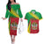 Personalized Saint Kitts and Nevis Couples Matching Off The Shoulder Long Sleeve Dress and Hawaiian Shirt Coat Of Arms Sporty Style