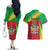 Personalized Saint Kitts and Nevis Couples Matching Off The Shoulder Long Sleeve Dress and Hawaiian Shirt Coat Of Arms Sporty Style