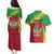 Personalized Saint Kitts and Nevis Couples Matching Puletasi and Hawaiian Shirt Coat Of Arms Sporty Style