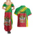 Personalized Saint Kitts and Nevis Couples Matching Summer Maxi Dress and Hawaiian Shirt Coat Of Arms Sporty Style