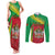 Personalized Saint Kitts and Nevis Couples Matching Tank Maxi Dress and Long Sleeve Button Shirt Coat Of Arms Sporty Style