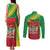 Personalized Saint Kitts and Nevis Couples Matching Tank Maxi Dress and Long Sleeve Button Shirt Coat Of Arms Sporty Style