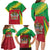 Personalized Saint Kitts and Nevis Family Matching Long Sleeve Bodycon Dress and Hawaiian Shirt Coat Of Arms Sporty Style