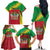 Personalized Saint Kitts and Nevis Family Matching Off The Shoulder Long Sleeve Dress and Hawaiian Shirt Coat Of Arms Sporty Style