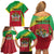 Personalized Saint Kitts and Nevis Family Matching Off Shoulder Short Dress and Hawaiian Shirt Coat Of Arms Sporty Style