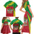 Personalized Saint Kitts and Nevis Family Matching Short Sleeve Bodycon Dress and Hawaiian Shirt Coat Of Arms Sporty Style