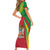 Personalized Saint Kitts and Nevis Family Matching Short Sleeve Bodycon Dress and Hawaiian Shirt Coat Of Arms Sporty Style