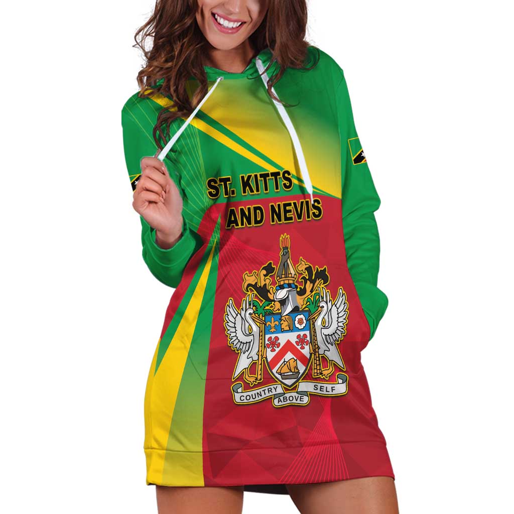 Personalized Saint Kitts and Nevis Hoodie Dress Coat Of Arms Sporty Style