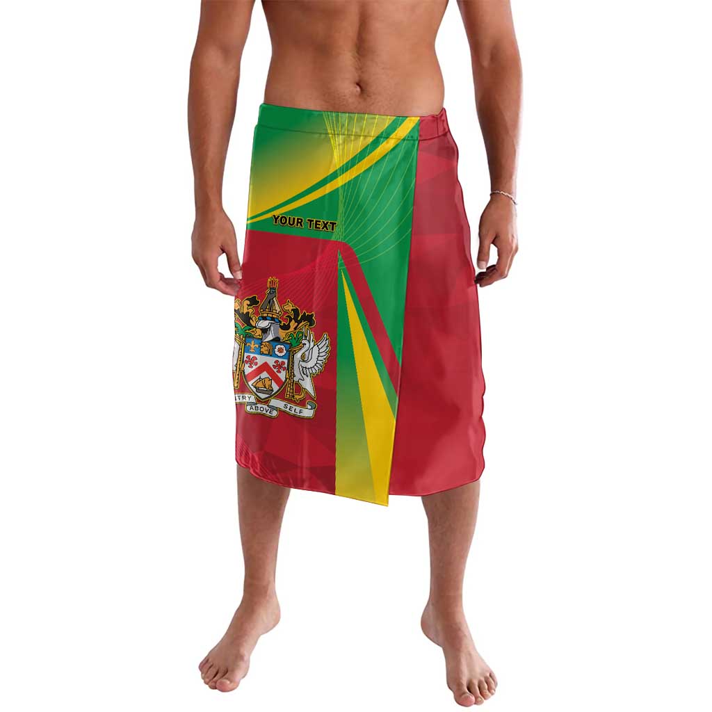 Personalized Saint Kitts and Nevis Lavalava Coat Of Arms Sporty Style