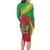 Personalized Saint Kitts and Nevis Long Sleeve Bodycon Dress Coat Of Arms Sporty Style