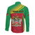 Personalized Saint Kitts and Nevis Long Sleeve Button Shirt Coat Of Arms Sporty Style