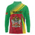 Personalized Saint Kitts and Nevis Long Sleeve Polo Shirt Coat Of Arms Sporty Style