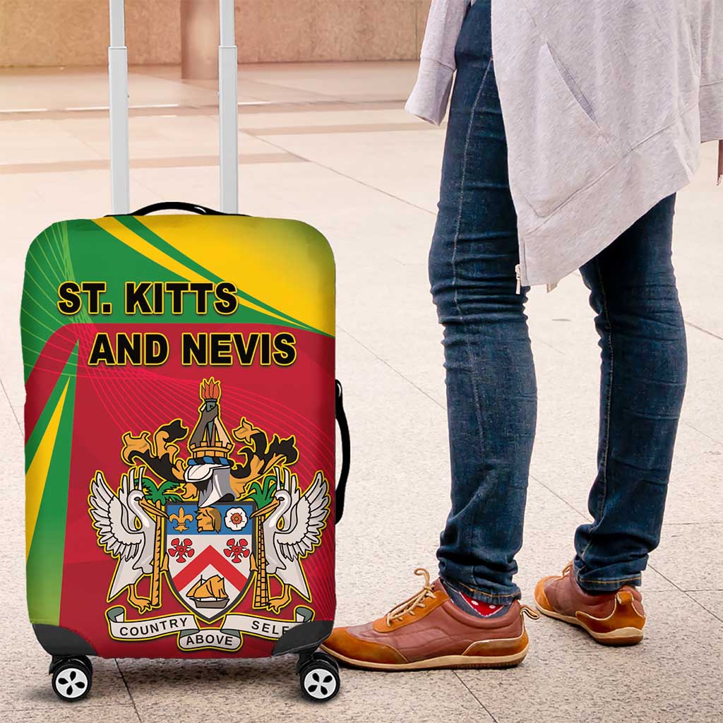 Saint Kitts and Nevis Luggage Cover Coat Of Arms Sporty Style