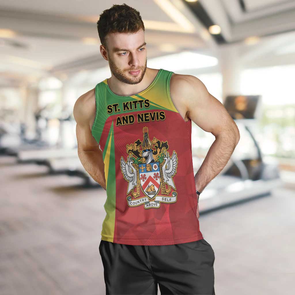 Personalized Saint Kitts and Nevis Men Tank Top Coat Of Arms Sporty Style