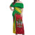 Personalized Saint Kitts and Nevis Off Shoulder Maxi Dress Coat Of Arms Sporty Style