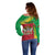 Personalized Saint Kitts and Nevis Off Shoulder Sweater Coat Of Arms Sporty Style