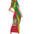 Personalized Saint Kitts and Nevis Short Sleeve Bodycon Dress Coat Of Arms Sporty Style