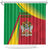 Saint Kitts and Nevis Shower Curtain Coat Of Arms Sporty Style