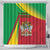 Saint Kitts and Nevis Shower Curtain Coat Of Arms Sporty Style