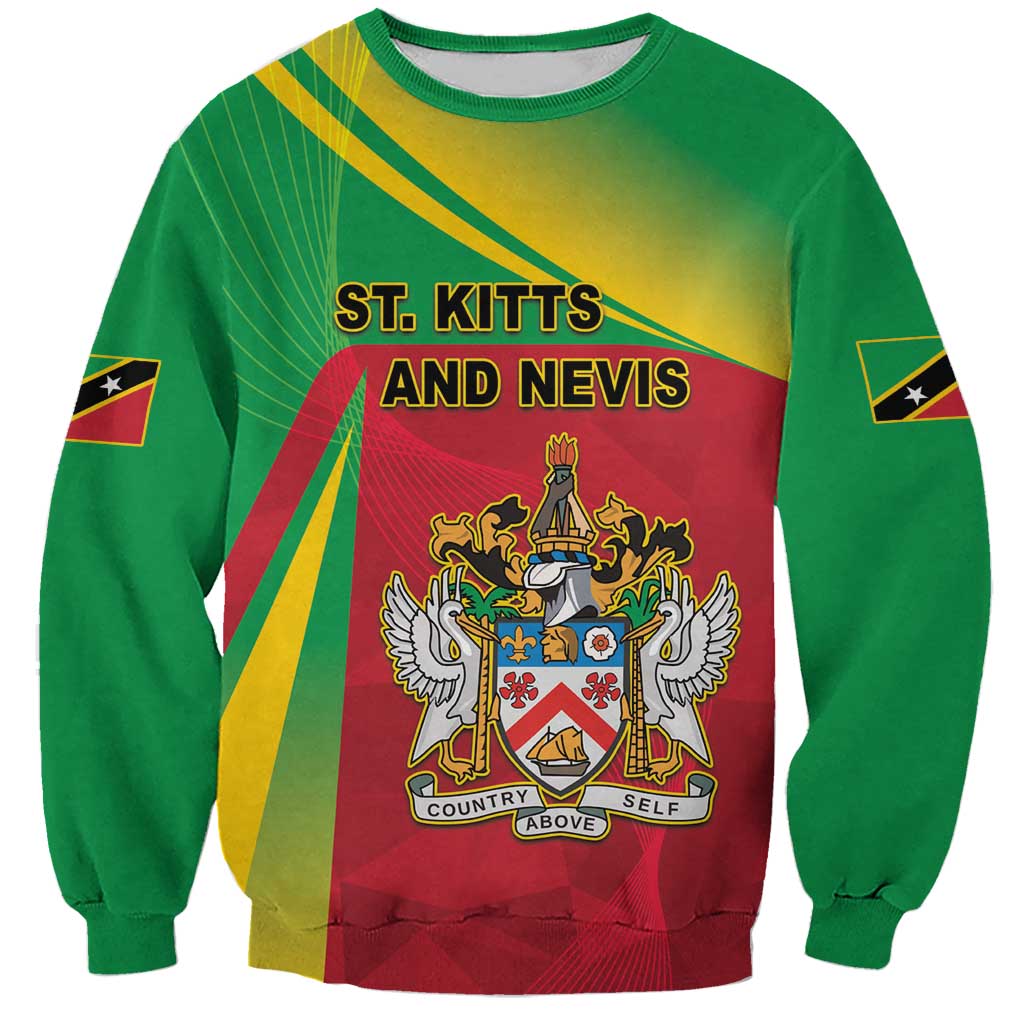 Personalized Saint Kitts and Nevis Sweatshirt Coat Of Arms Sporty Style