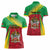 Personalized Saint Kitts and Nevis Women Polo Shirt Coat Of Arms Sporty Style