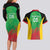 Custom Saint Kitts and Nevis Cricket Couples Matching Long Sleeve Bodycon Dress and Hawaiian Shirt Simple Style