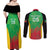 Custom Saint Kitts and Nevis Cricket Couples Matching Off Shoulder Maxi Dress and Long Sleeve Button Shirt Simple Style