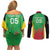 Custom Saint Kitts and Nevis Cricket Couples Matching Off Shoulder Short Dress and Long Sleeve Button Shirt Simple Style