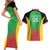 Custom Saint Kitts and Nevis Cricket Couples Matching Short Sleeve Bodycon Dress and Hawaiian Shirt Simple Style