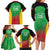 Custom Saint Kitts and Nevis Cricket Family Matching Long Sleeve Bodycon Dress and Hawaiian Shirt Simple Style