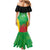 Custom Saint Kitts and Nevis Cricket Family Matching Mermaid Dress and Hawaiian Shirt Simple Style