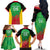 Custom Saint Kitts and Nevis Cricket Family Matching Off The Shoulder Long Sleeve Dress and Hawaiian Shirt Simple Style