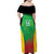 Custom Saint Kitts and Nevis Cricket Family Matching Off Shoulder Maxi Dress and Hawaiian Shirt Simple Style