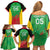 Custom Saint Kitts and Nevis Cricket Family Matching Off Shoulder Short Dress and Hawaiian Shirt Simple Style