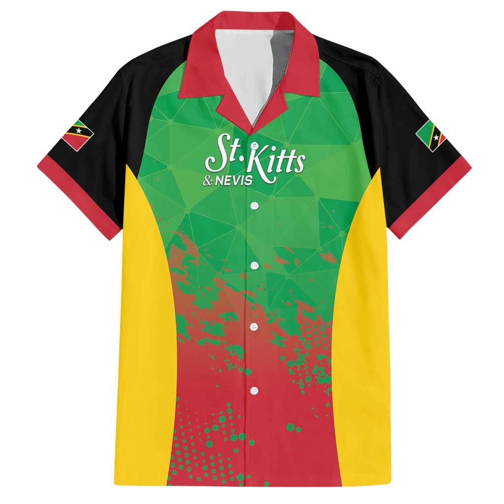 Custom Saint Kitts and Nevis Cricket Hawaiian Shirt Simple Style