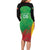 Custom Saint Kitts and Nevis Cricket Long Sleeve Bodycon Dress Simple Style