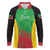 Custom Saint Kitts and Nevis Cricket Long Sleeve Polo Shirt Simple Style