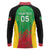 Custom Saint Kitts and Nevis Cricket Long Sleeve Polo Shirt Simple Style