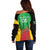 Custom Saint Kitts and Nevis Cricket Off Shoulder Sweater Simple Style