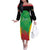 Custom Saint Kitts and Nevis Cricket Off The Shoulder Long Sleeve Dress Simple Style